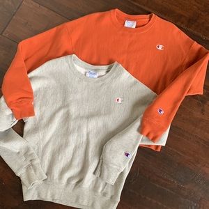 Champion X-Small Fitted Ribbed Sweatshirt Duo